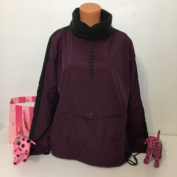 NEW PINK VS LOGO ANORAK COWL NECK PULLOVER - Picture 2 of 7